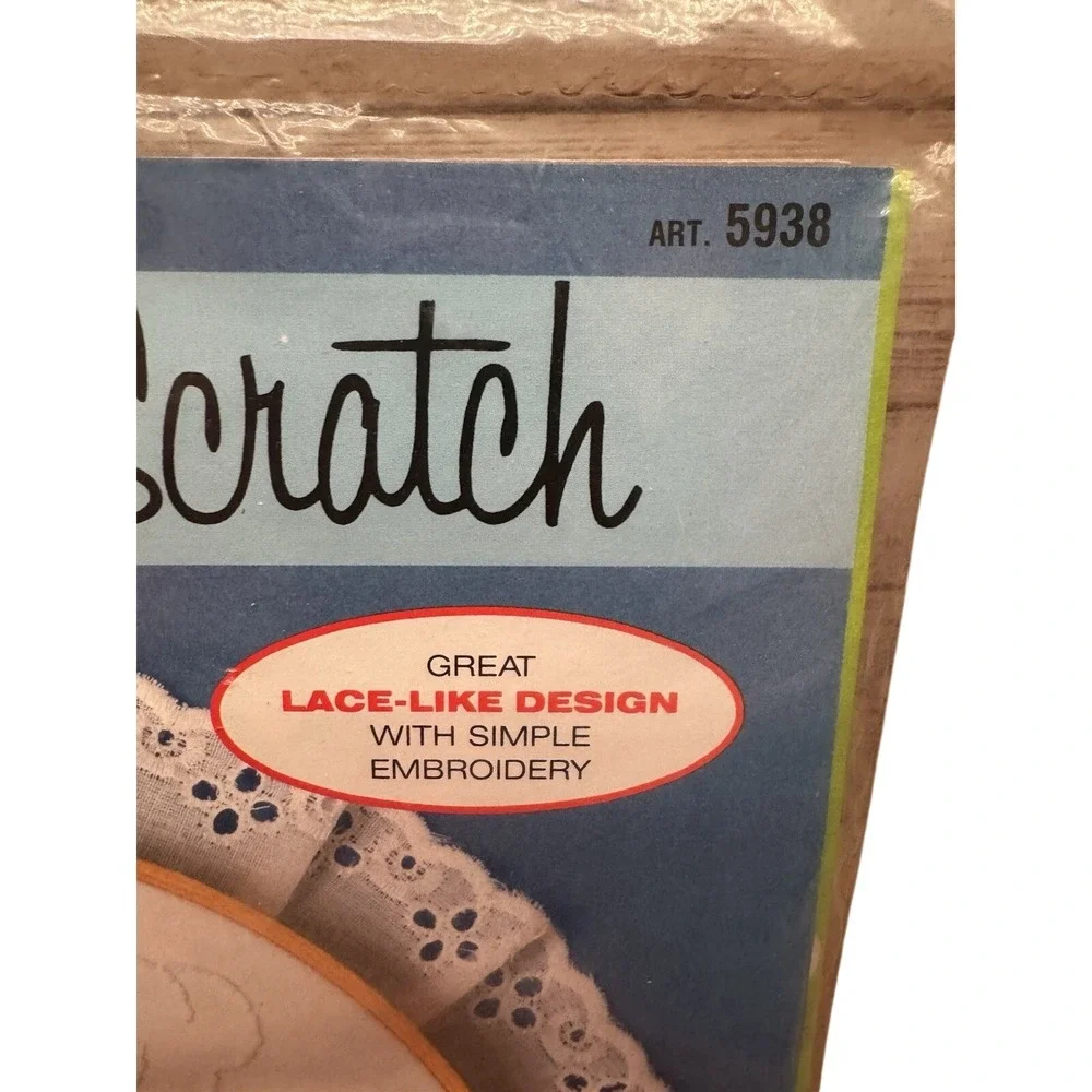 Vintage Chicken Scratch‎ Embroidery Kit Colortex Hot Air Balloon Craft 8 inch
